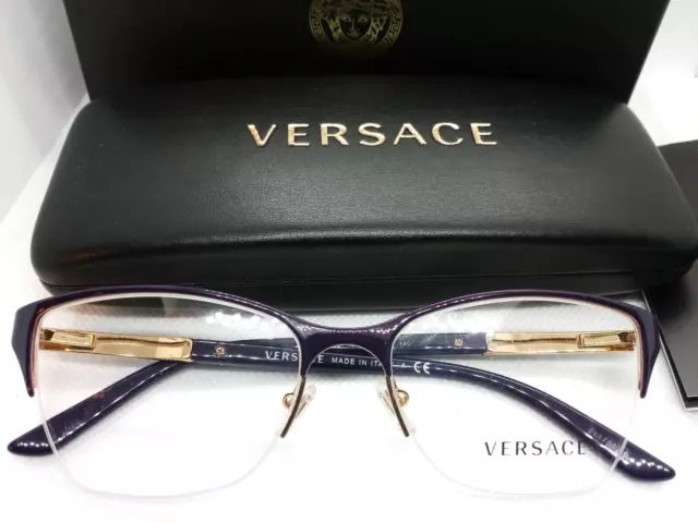 Brand New Versace Mod. 1218 1345 Violet-Gold Eyeglasses Authentic Frame 53-17
