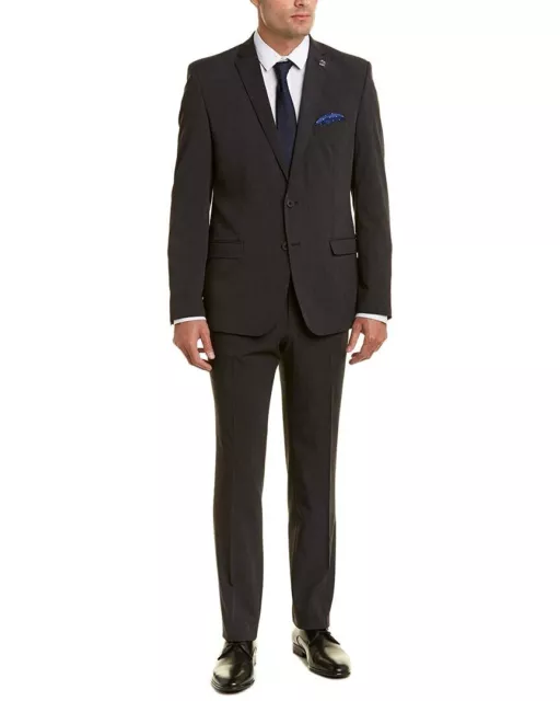 Nick Graham 300957 Men's Slim Fit Stretch Finished Bottom Suit Size 42 Short/W35