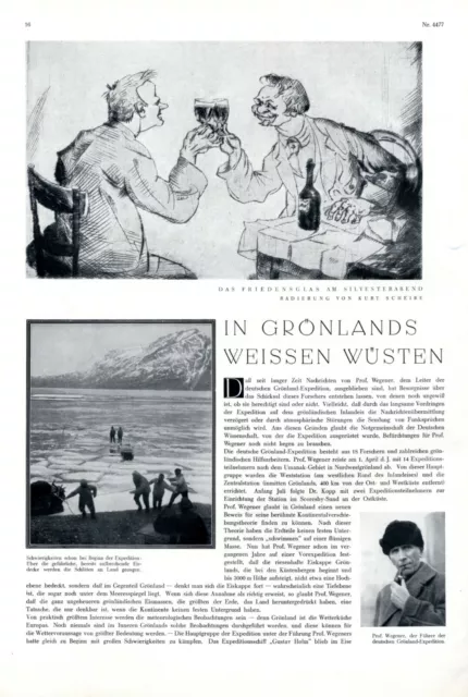 Grönland Expedition Dr. Wegener 1931 Bericht 1,5 XL Seiten 8 Abb. Eiswüste