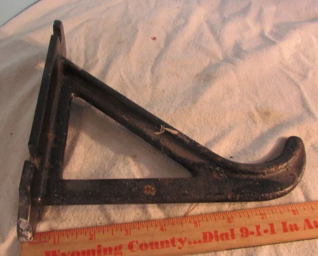 Antique Hot Water Radiator support holder Cast Iron -industrail shelf hook BLACK Antique Hot Water Radiator support holder Cast Iron -industrail shelf hook BLACK