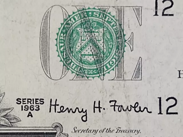 1963A SERIES $1 Note ONE Dollar BILL
