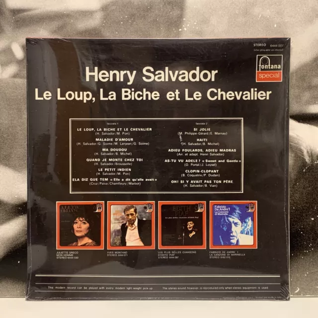 Henri Salvador - Le Loup La Biche Et Le Chevalier Lp Sealed 1974 Italy 6444 007 2