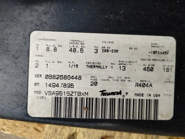 Tecumseh Vsa9515ztbxm Ac Unit