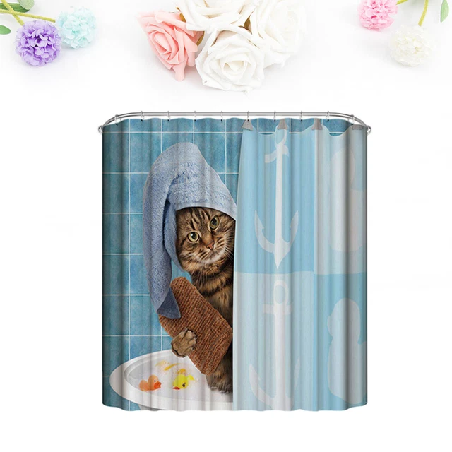 Cortina impermeable para baño impresa cortina de ducha digital