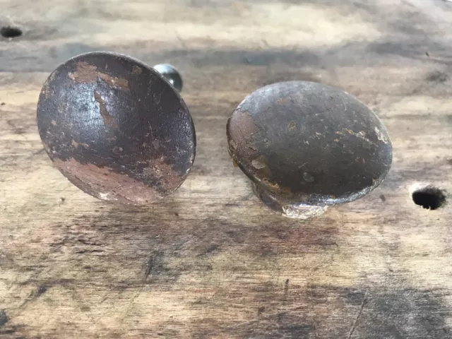 Paire de tiroirs en bois récupéré tire marron minable