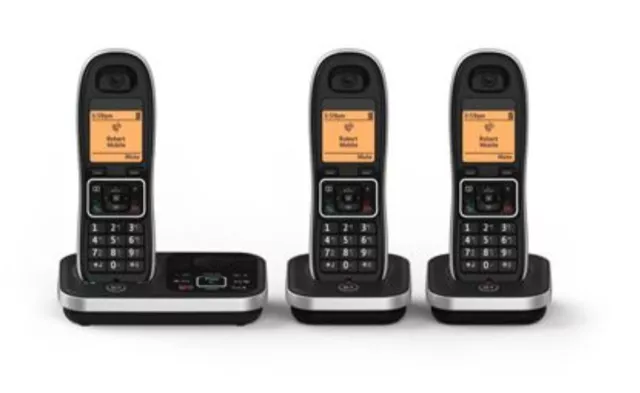 Bt 7610 TRIO cordless Phone Set With Answer Machine Loud Speaker Call Blocker