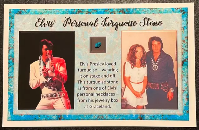 Elvis Presley Personal Owned Turquoise Stone Display - From the King's Necklace