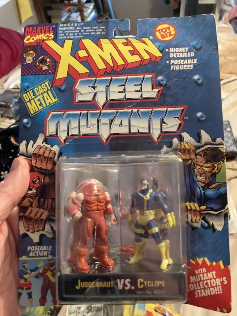 1994 Toybiz Marvel X-Men Steel Mutants Juggernaut Vs Cyclops Moc