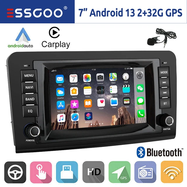Autoradio Android 13 Carplay GPS Navi RDS BT per Mercedes ML/GL Classe W164 X164