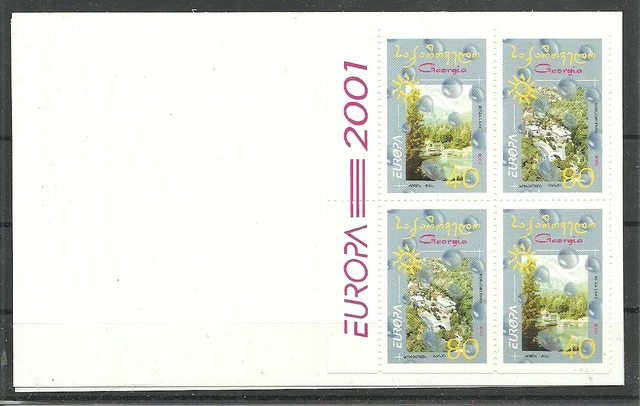 h176 CEPT 2001/ Georgien MiNr 376/77 D ** im MH