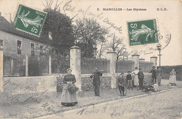 Cpa 94 Marolles / Les Glycines / Joueur De Violon / Enfant