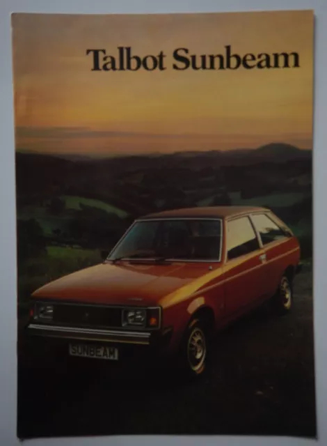 TALBOT SUNBEAM orig 1979 UK Mkt Sales Brochure - Chrysler interest