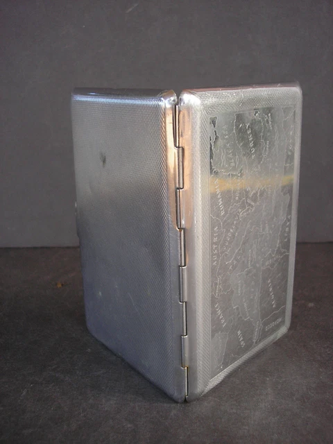 tallent england cigarette case VINTAGE TALLENT (MADE in England) Cigarette Case with Map - 1940's $9.99