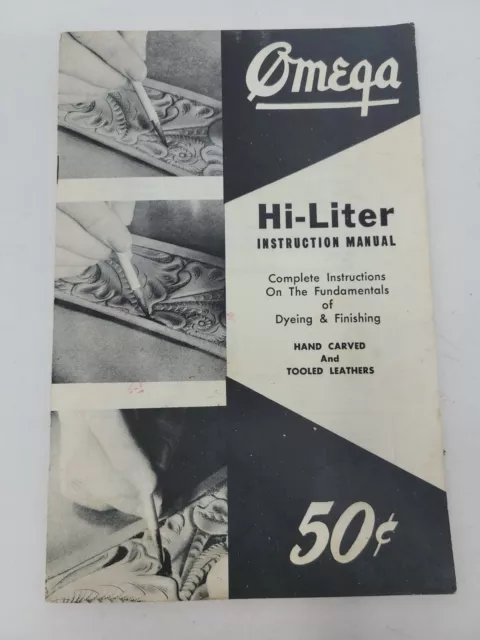 Instrucciones manuales de cuero artesanales de teñido y acabado de alto litro vintage Omega