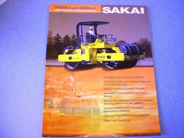 Sakai SW800-ll & SW850-ll High Frequency Vibratory Rollers Brochure
