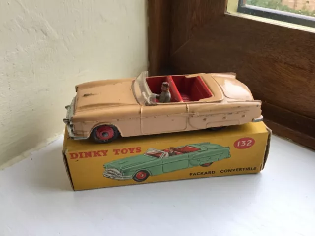 STUNNING DINKY TOYS NO 132 PACKARD CONVERTIBLE SPORTS CAR VINTAGE ANTIQUE SET 1p