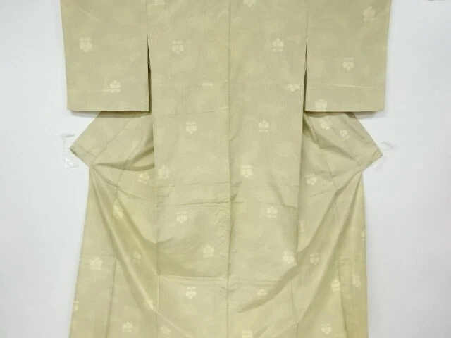 6431112: Japanese Kimono / Antique Hitoe Kimono / Tokamachi Tsumugi / Woven Flow