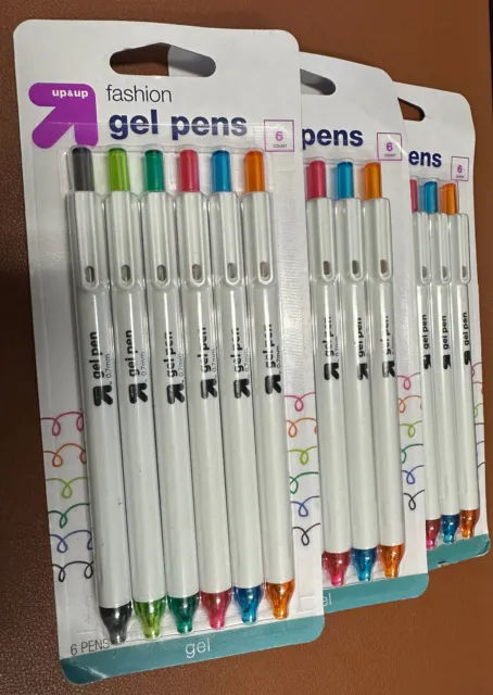 Master's Touch ~12ct Premium Gel Pen Set ~0.8mm Tip ~Choice: Neon