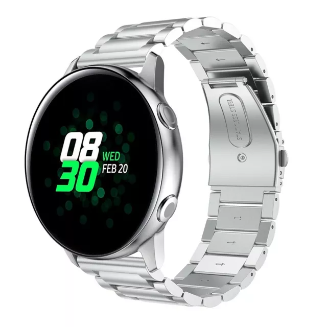 Correa Pulsera Brazalete Acero Inoxidable Samsung Galaxy Watch Active Plata