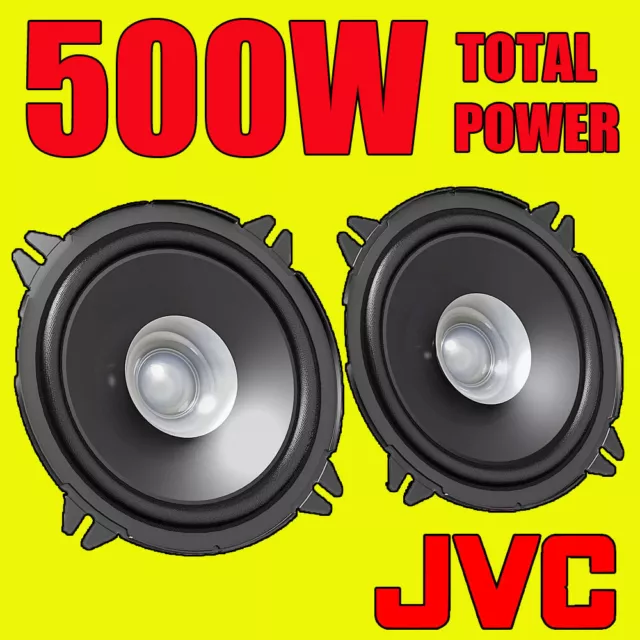 JVC 500W TOTAL 5 INCH 13cm Dual-Cone CAR DOOR SHELF COAXIAL SPEAKERS NEW PAIR