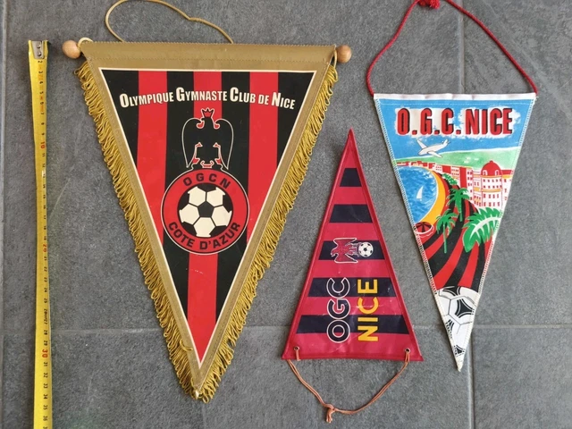 Lot De 3 Fanions FFF District De L'Aude - Dont 2 Grands - Football Français - Occasion