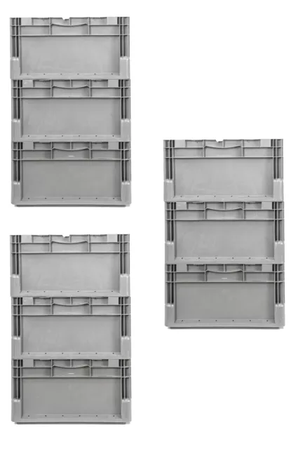 9x Stapelbehälter SSI Schäfer EuroBox ELB 4220 40x30x22 cm Stapelbox Kiste