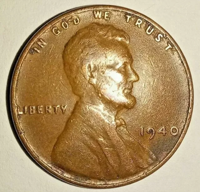 1940 P Usa Lincoln Head Penny - Small Cent - One Cent Coin - Wheat 1940-P