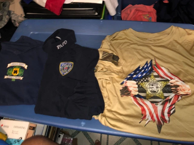 3 PAPD New Jersey St Lucie County FL SUFFOLK County New York POLICE Shirts XXL