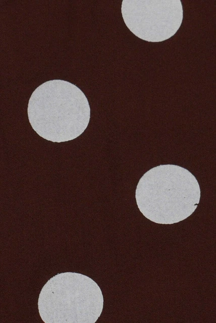 Indien Marron Coton Course Artisanat de Couture à Pois Femmes Tissu 4.6m Tissu 2