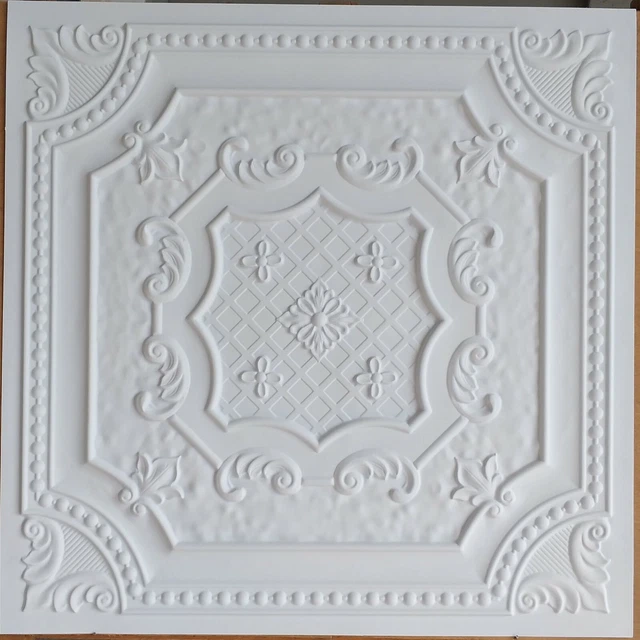 Ceiling design Faux tin white matt decor Barber saloon wall panel PL04 10pcs/lot