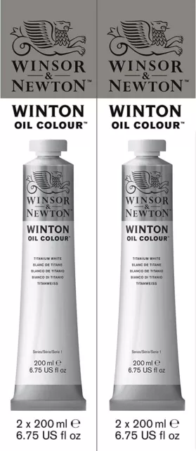 Winsor & Newton Winton Oil Colour 1490699 - Twin Pack Weiß Titan - 200 ML x2