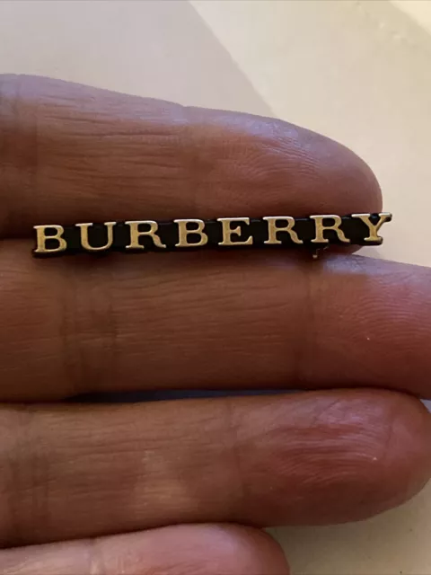 GENUINE BURBERRY LONDON BROOCH PIN Badge gold Tone metal UK rare