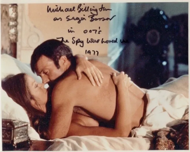 Foto Firmada Michael Billington Para La Película De 1977 James Bond La Espía Que Me Amó