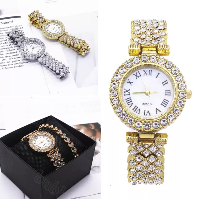 Reloj Elegante con Pulsera De Cuarzo Diamantes Relojes Formales Para Mujer