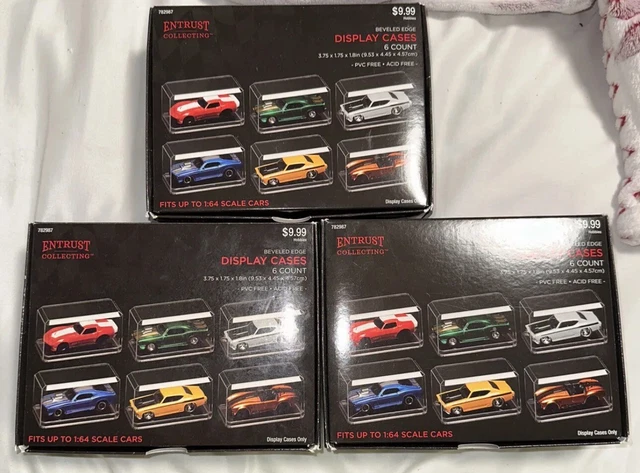 Hot Wheels Matchbox 1:64 Scale Entrust Beveled Edge Display Cases Set Of 6x4=24