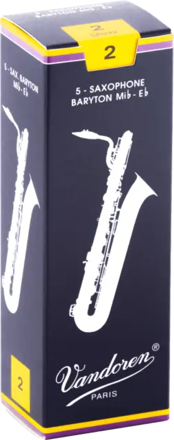 boite 5 anches saxophone BARYTON VANDOREN Mib TRADITION. SR 242 - force 2