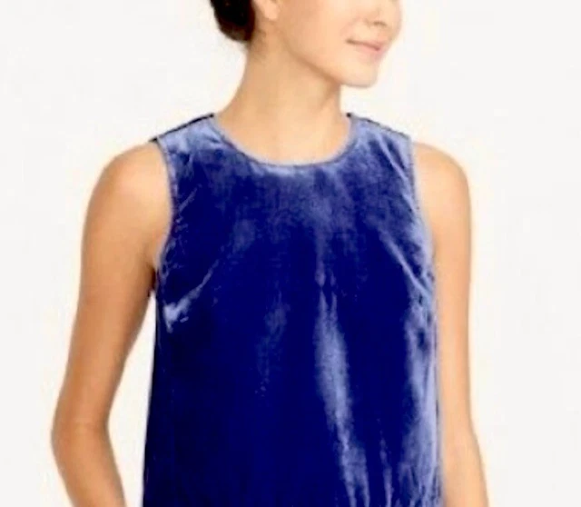 *Rare*  Chicos 3 Xl Royal Blue Velvet Sleeveless Stretch Dressy Popover Top Euc