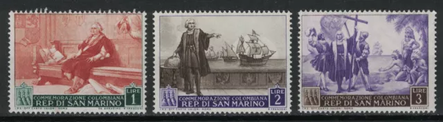 SAN MARINO:1952 SC#308-10 MNH Christopher Columbus  X164