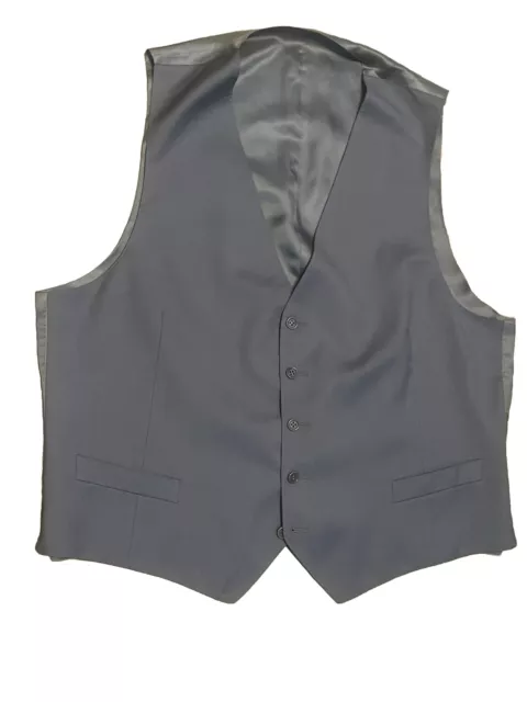 Canali Tailored Fit Mid Grey Gentleman's Waistcoat/Vest/Gillet Uk 46 Eur 58