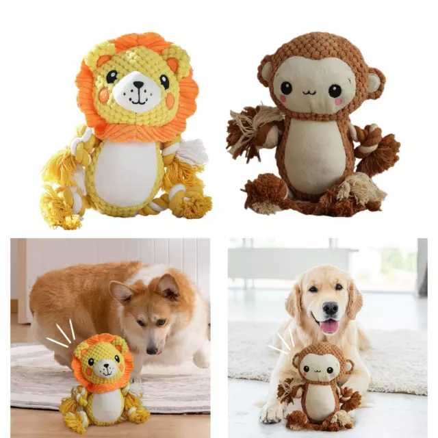 Dog Squeaky Plush Toy Playing Dog Stuffed Animals for Indoor Puppy Pet Gift