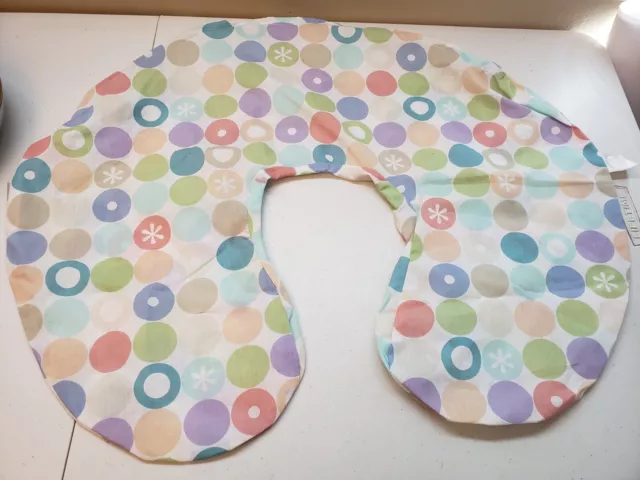 Boppy Boys Blue Pink Orange Green Teal Gray Circles Nursing Pillow Cover