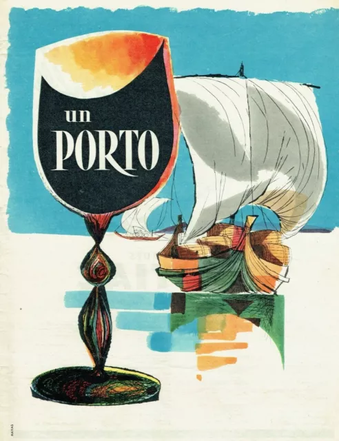 Publicité Advertising 0122  1959   un Porto  vin