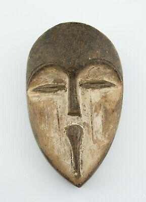 Masquette Mask Passport African Vuvi Gabon 14cm Fetish Art Miniature 16668