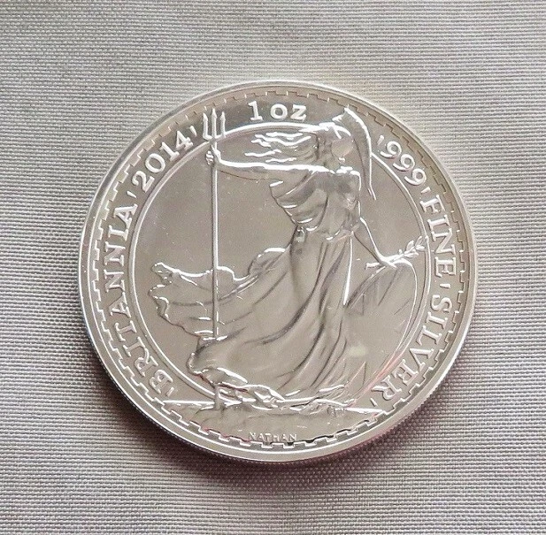 2014 - 'Britannia' - 2 Pound British Coin - Excellent .999silver