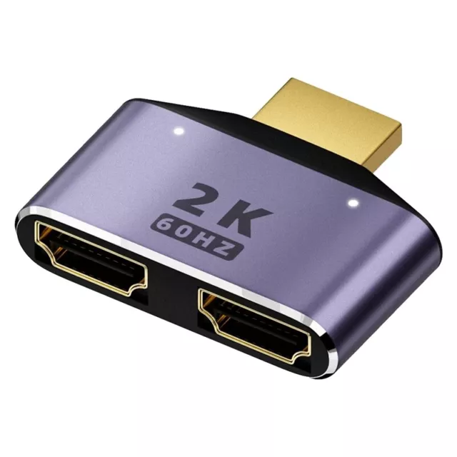 -Compatible 1 in 2 Out Splitter Adapter 2K @ 60Hz 2 in 1  Display7031