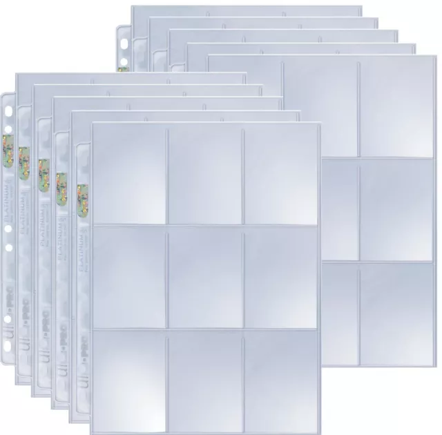 10 Ultra Pro 9-Pocket Silver Series Pages Ordnerseiten für 3-Ring Album - Magic: