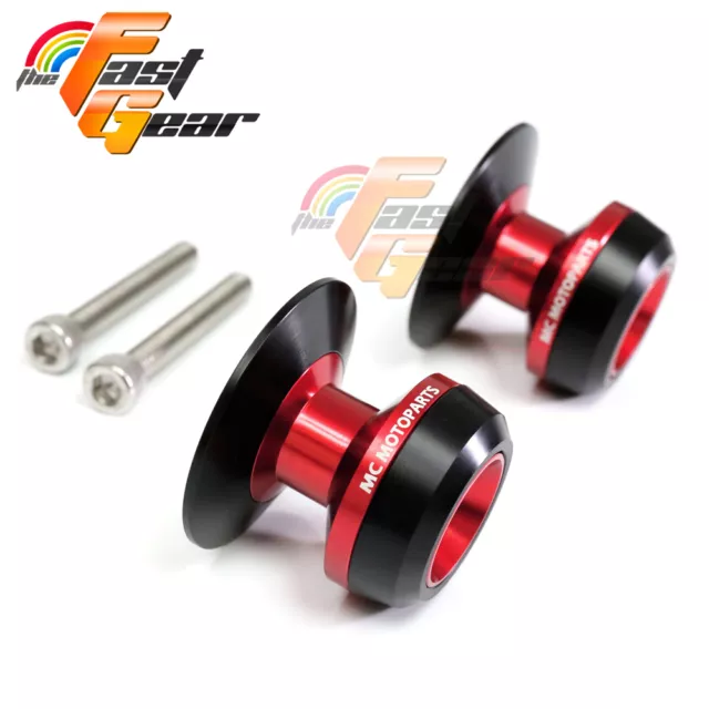 Red Twall Protector Swingarm Spools Sliders Fit Yamaha FZ8 Fazer 2009-2016 15 14