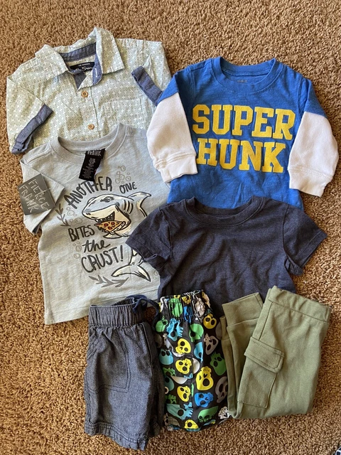 Lot Bundle Misc Unisex Infant Baby Toddler Boy Clothing 12M Cat Jack Carters