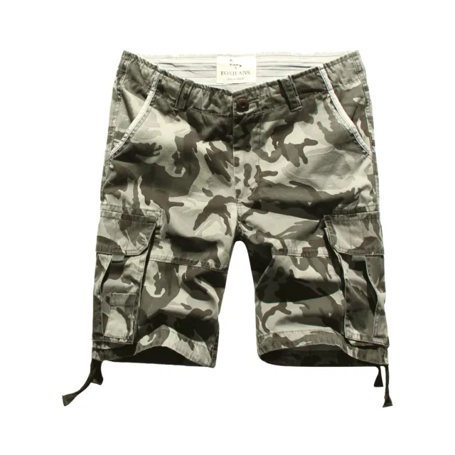 FOX JEANS Men's Elton Casual Military Camo Cargo Work Shorts (Camo C) SIZE 32-44