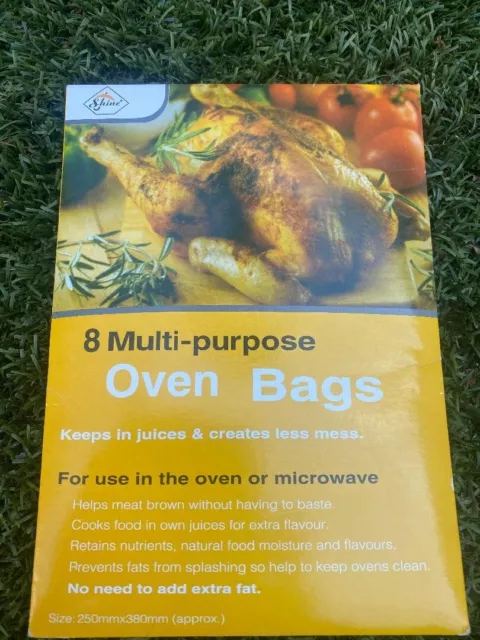 2 Pack Multi-Purpose Oven Bags for Oven & Microwave  size 250mm x 380mm